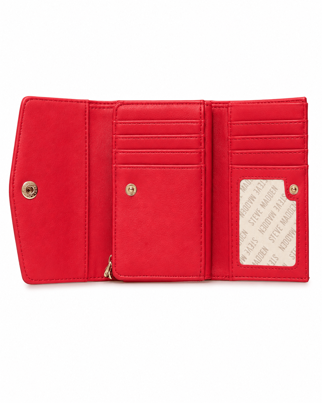 Billetera Steve Madden Logo Bar Trifold Roja | Baby Helena Shop