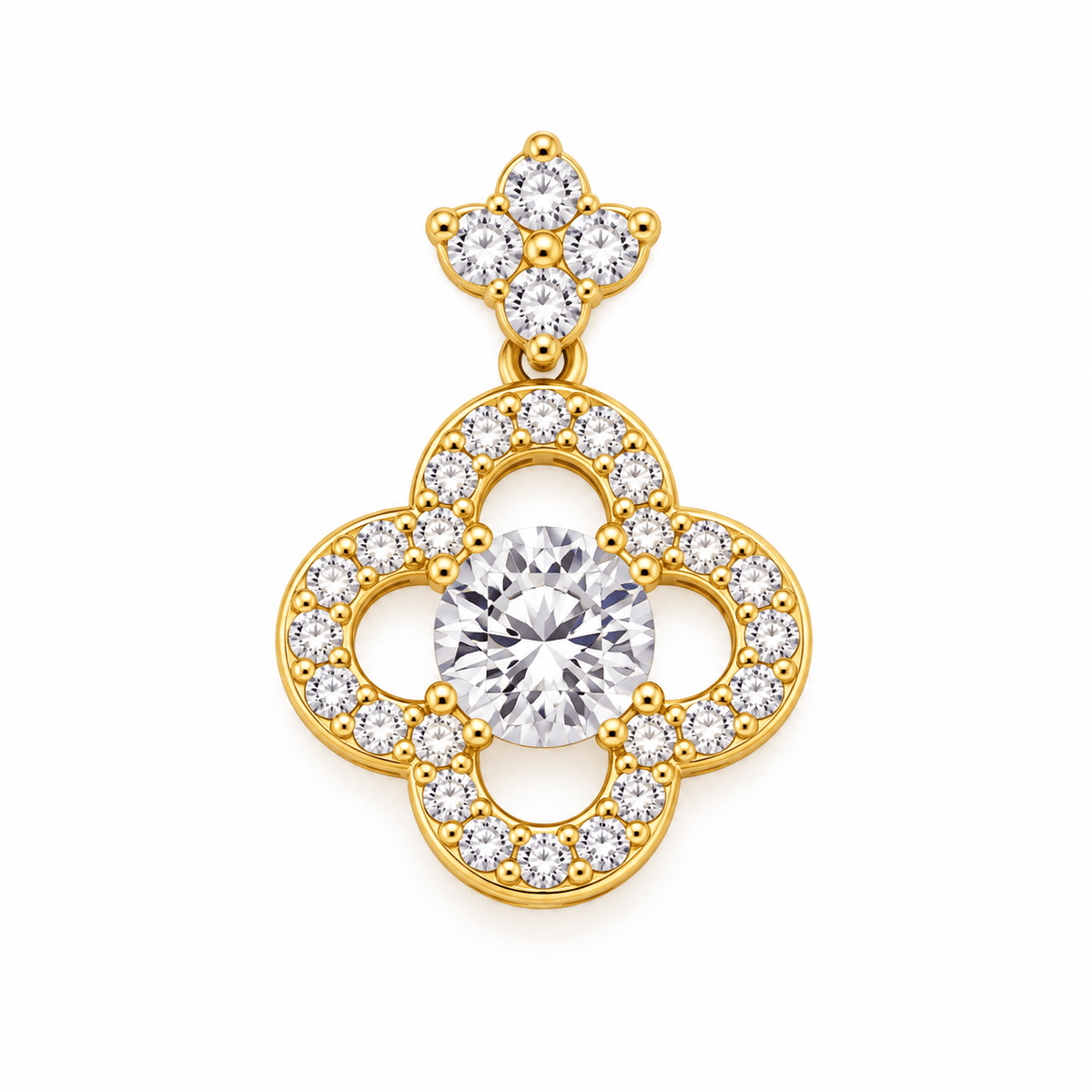 Collar Danecraft 14K Gold Plated con Zirconia Cúbica + Caja de Terciopelo con Luz | Baby Helena Shop