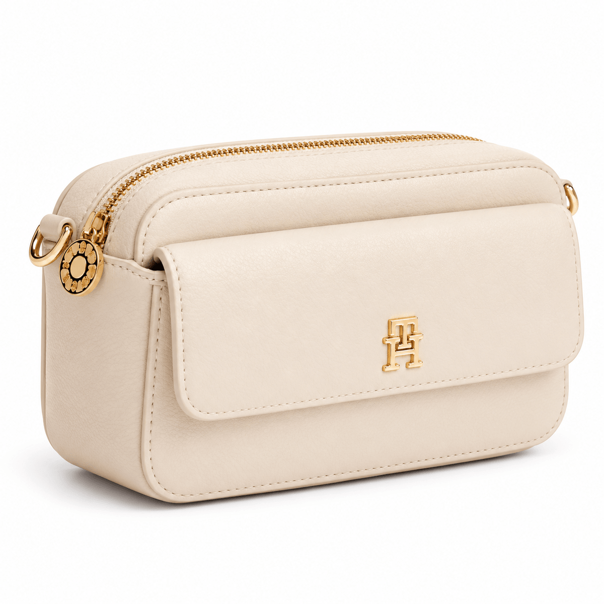 Crossbody Tommy Hilfiger Color Marfil – Detalles Dorados 🤍 | Baby Helena Shop