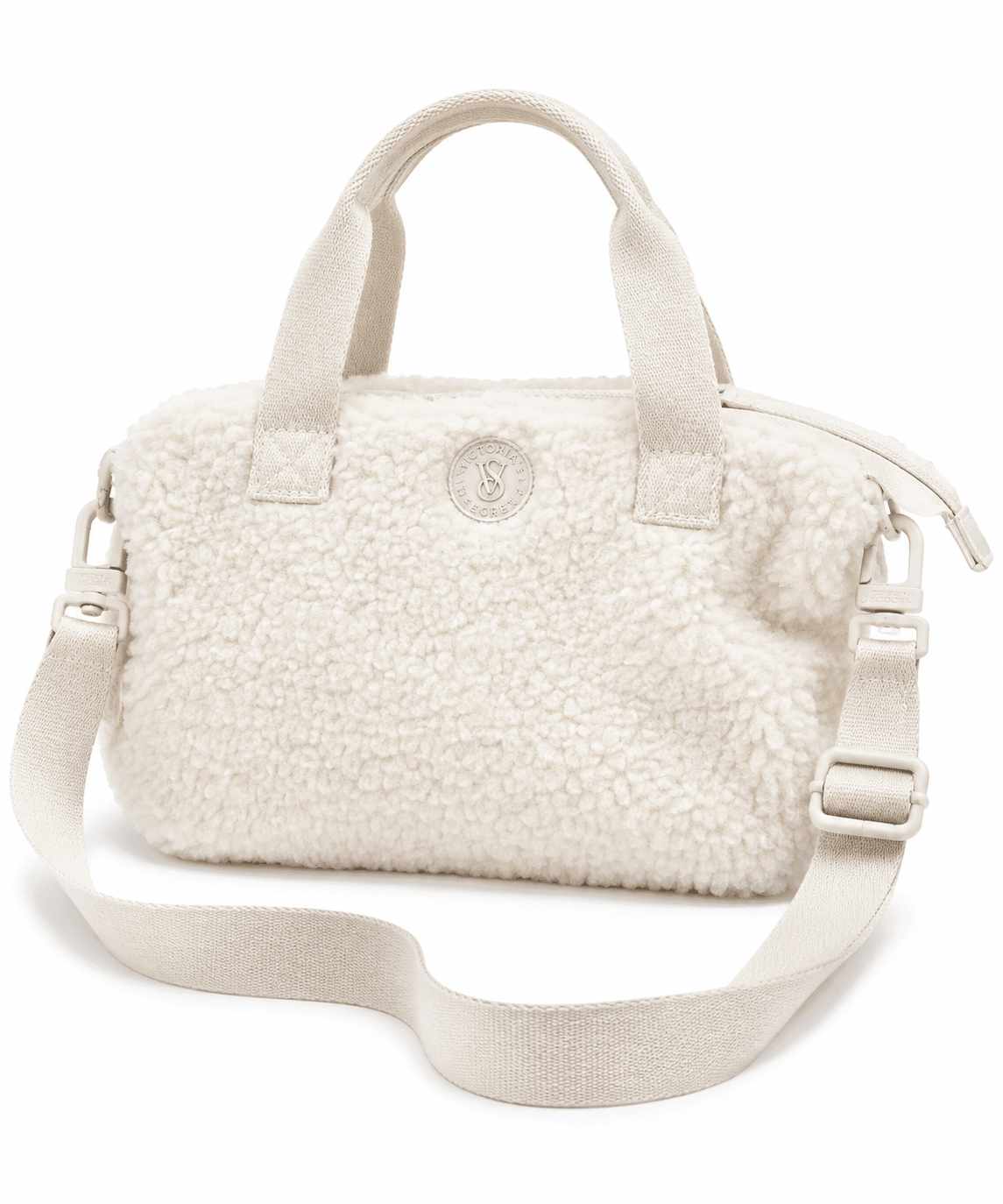 Crossbody PINK de Peluche Sherpa Marfil | Baby Helena Shop