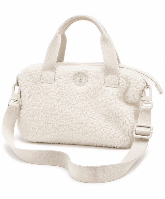 Crossbody PINK de Peluche Sherpa Marfil | Baby Helena Shop