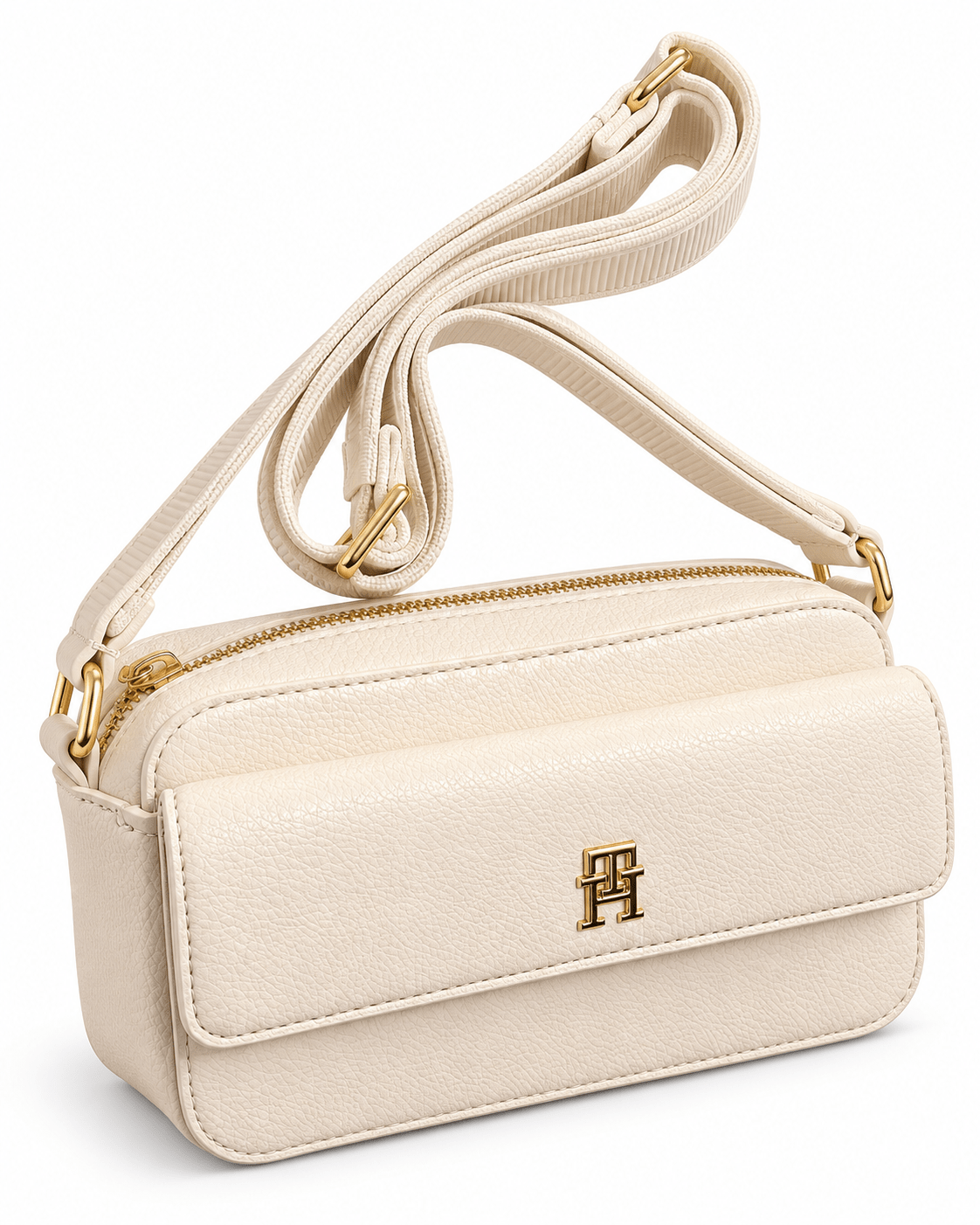 Crossbody Tommy Hilfiger Color Marfil – Detalles Dorados 🤍 | Baby Helena Shop