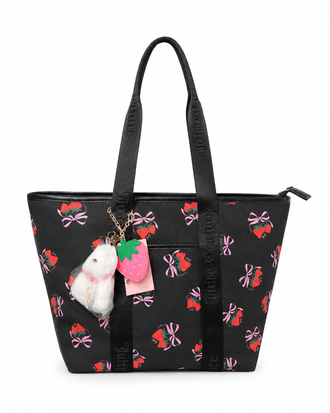 Tote Negra con Frutillas 🍓🎀 - Juicy Couture Strawberry Edition