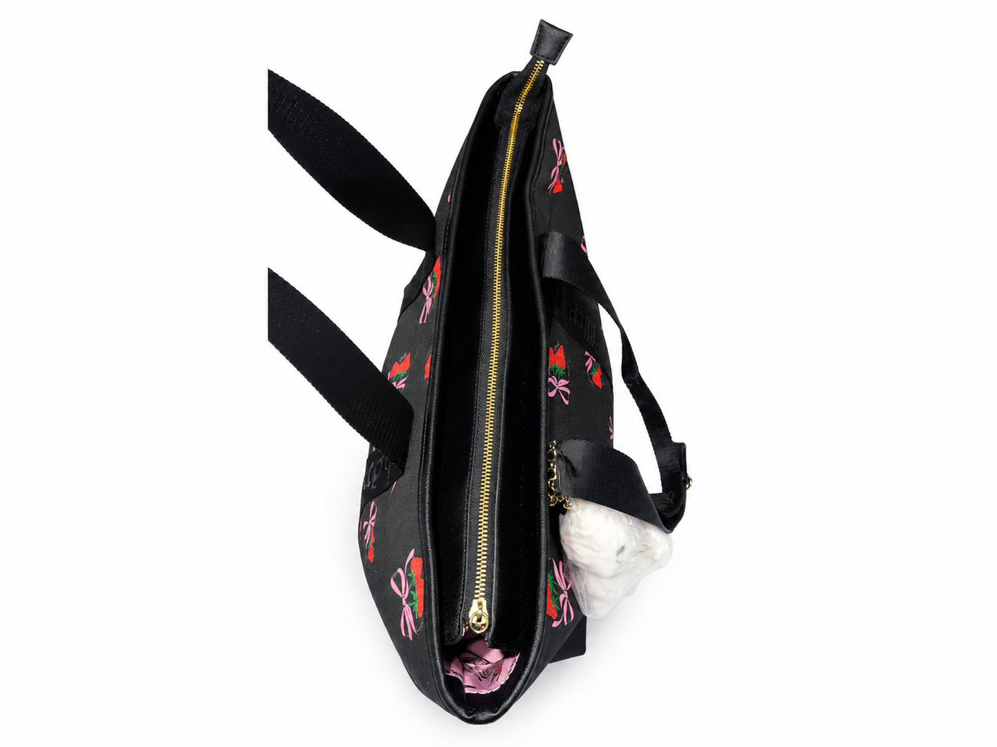 Tote Negra con Frutillas 🍓🎀 - Juicy Couture Strawberry Edition