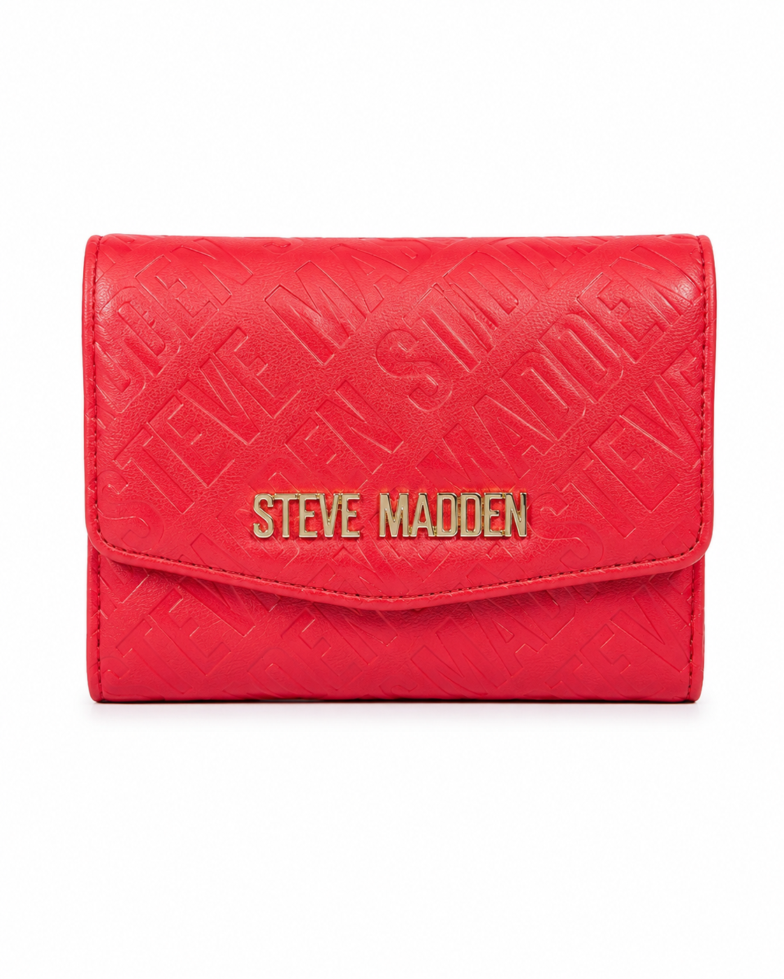 Billetera Steve Madden Logo Bar Trifold Roja ❤️✨