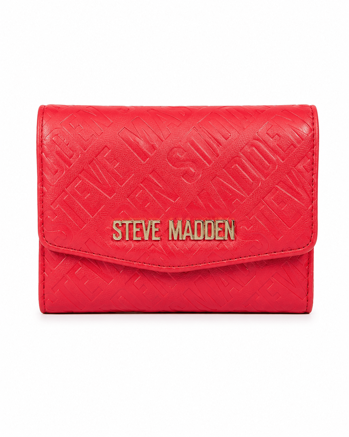 Billetera Steve Madden Logo Bar Trifold roja