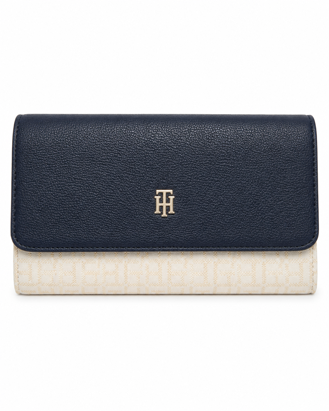 Billetera Tommy Hilfiger Monogram Azul Marino & Crema 🤍💙✨