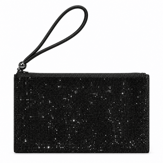 Clutch / Wristlet Victoria’s Secret Negro con Brillos 🖤 | Baby Helena Shop