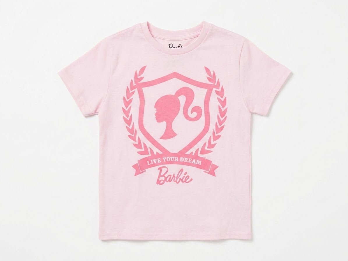 Polera Barbie rosada Live Your Dream para niña
