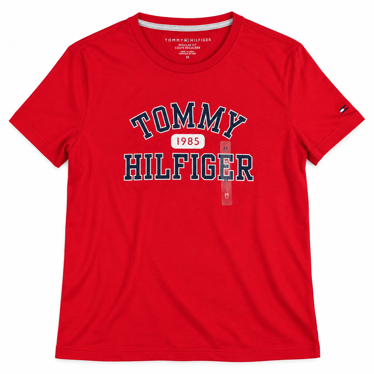 Polera Tommy Hilfiger para hombre roja con logo frontal