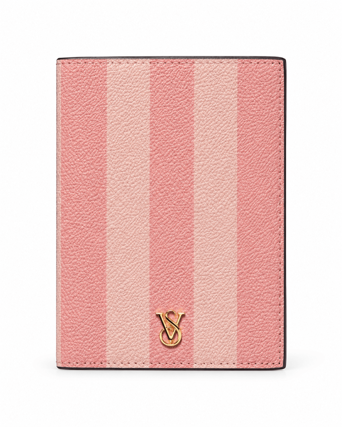 Portapasaporte Victoria’s Secret Rosado con Rayas y Detalles Dorados 🩷 | Baby Helena Shop