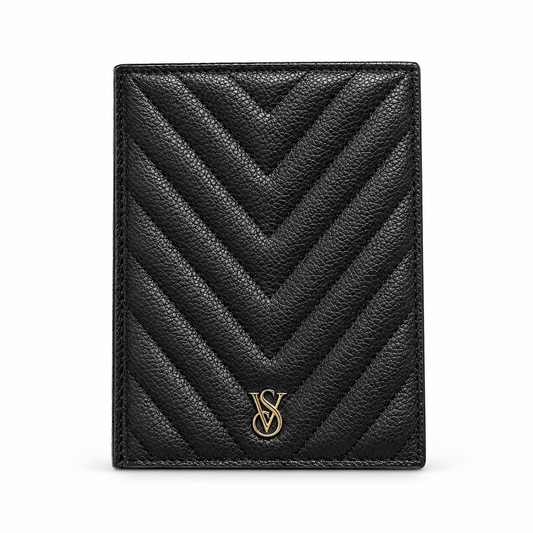 Porta Pasaporte Victoria’s Secret Negro con Detalles Dorados 🖤💛 | Baby Helena Shop
