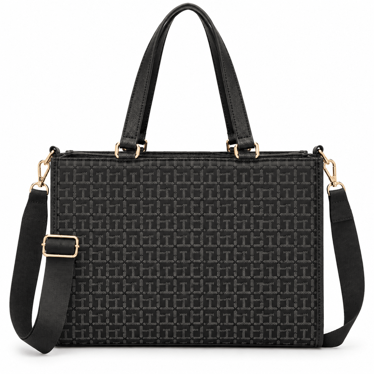 Tote Tommy Hilfiger Monograma Negra 🖤 | Baby Helena Shop
