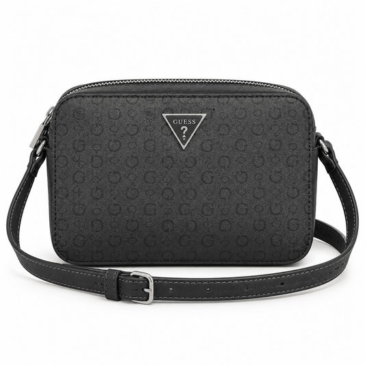 Cartera GUESS Crossbody Monograma Negra 🖤 | Baby Helena Shop