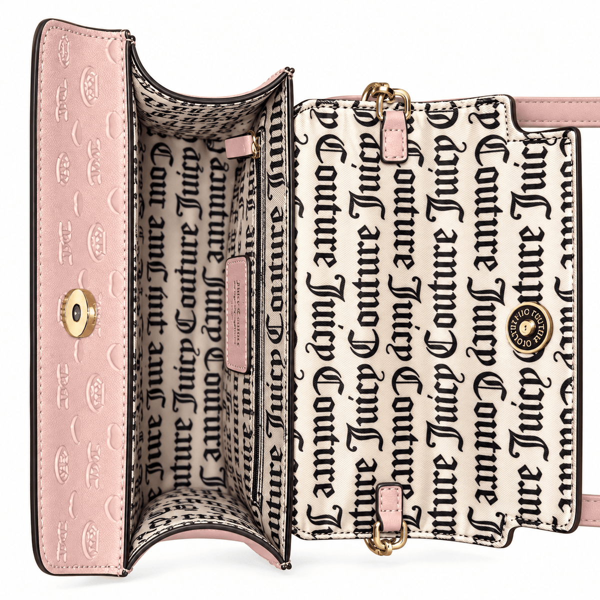 Cartera Juicy Couture Rosada con Monograma y Charms 🩷 | Baby Helena Shop
