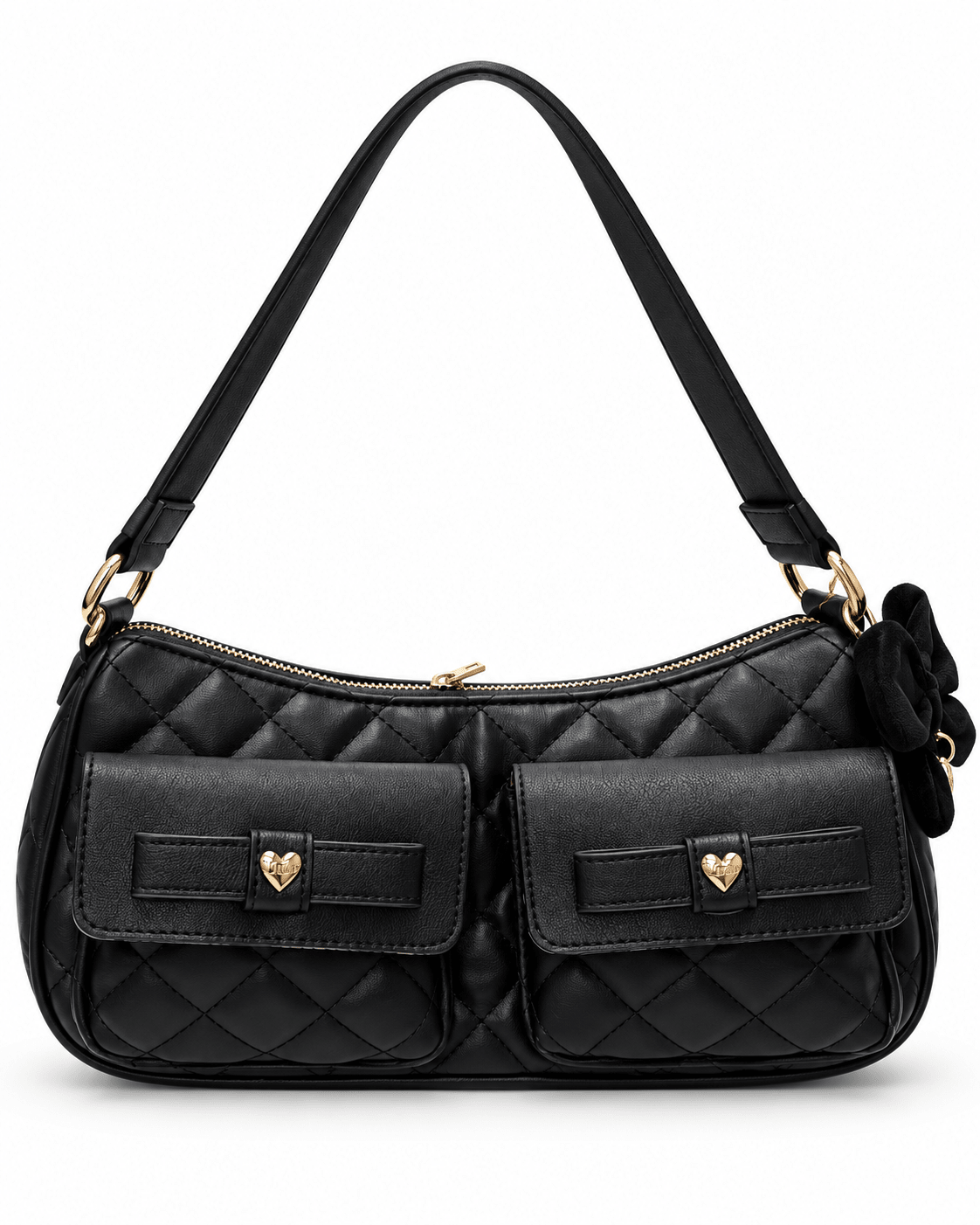 Shoulder Bag Juicy Couture Negra Acolchada 🖤 | Baby Helena Shop